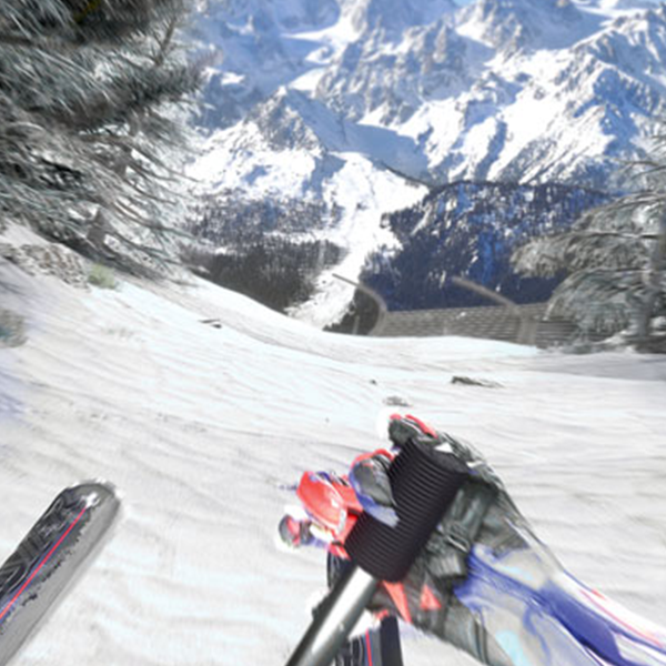 Sport invernali, sciatore 3d
